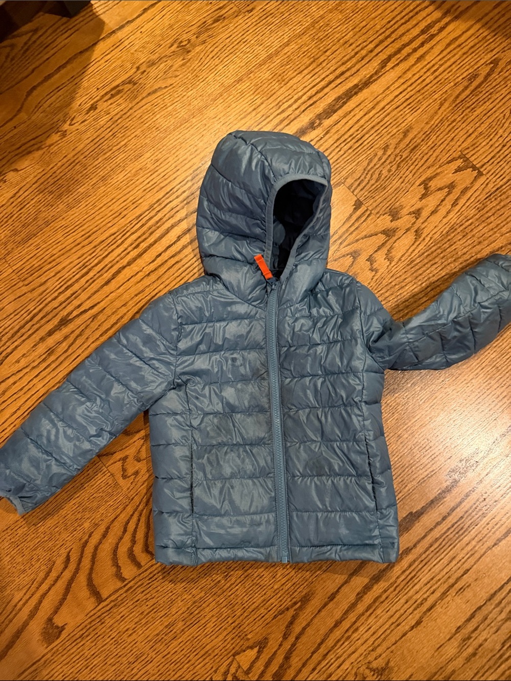 Primary Kids Hooded Puffer Jacket - Slate